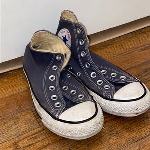 Navy Blue hightop Converse